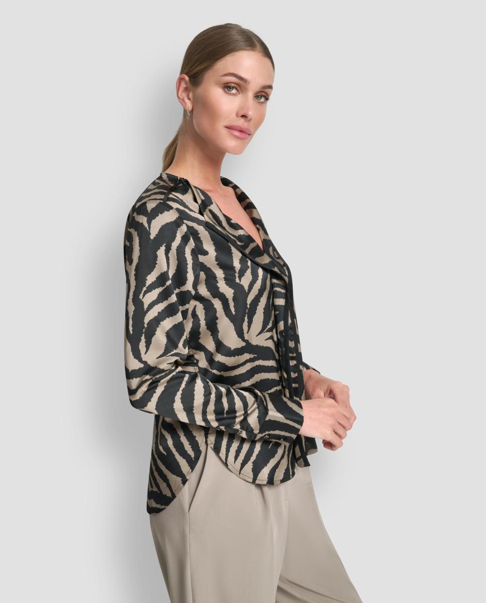 Blusa com Animal Print de Zebra Multicolor-2