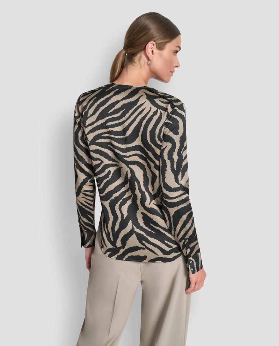 Blusa com Animal Print de Zebra Multicolor-3