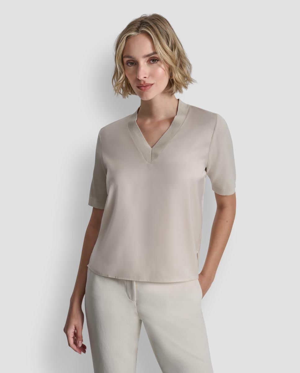 DKNY - Blusa con efecto satinado.