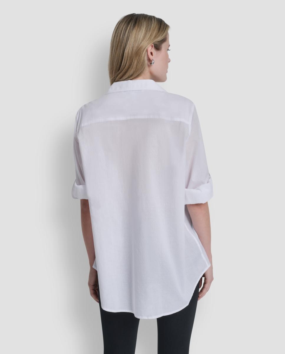 Camisa com Bolsos Laterais Branco-5