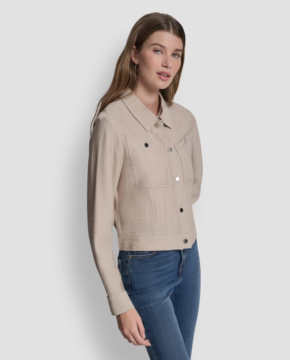 Camisa de manga comprida Taupe-4