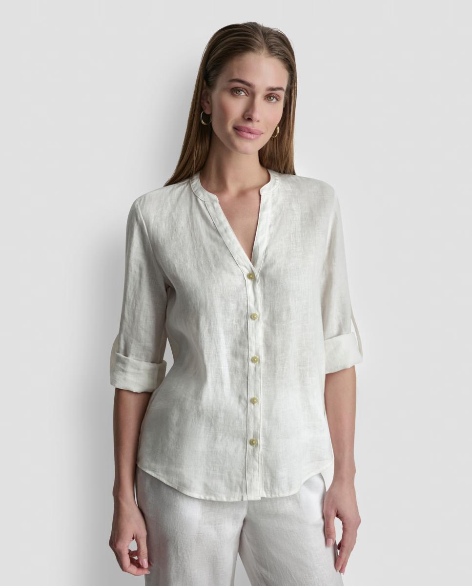 DKNY - Camisa básica de mujer.