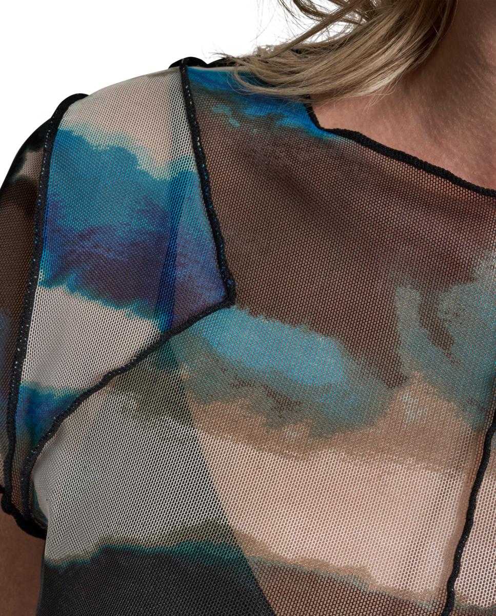 Top com Estampado Abstrato Multicolor-3