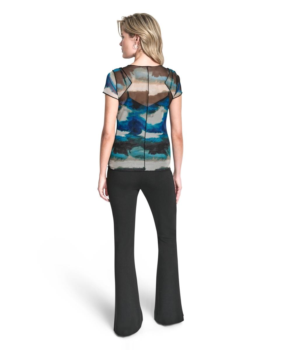 Top com Estampado Abstrato Multicolor-4