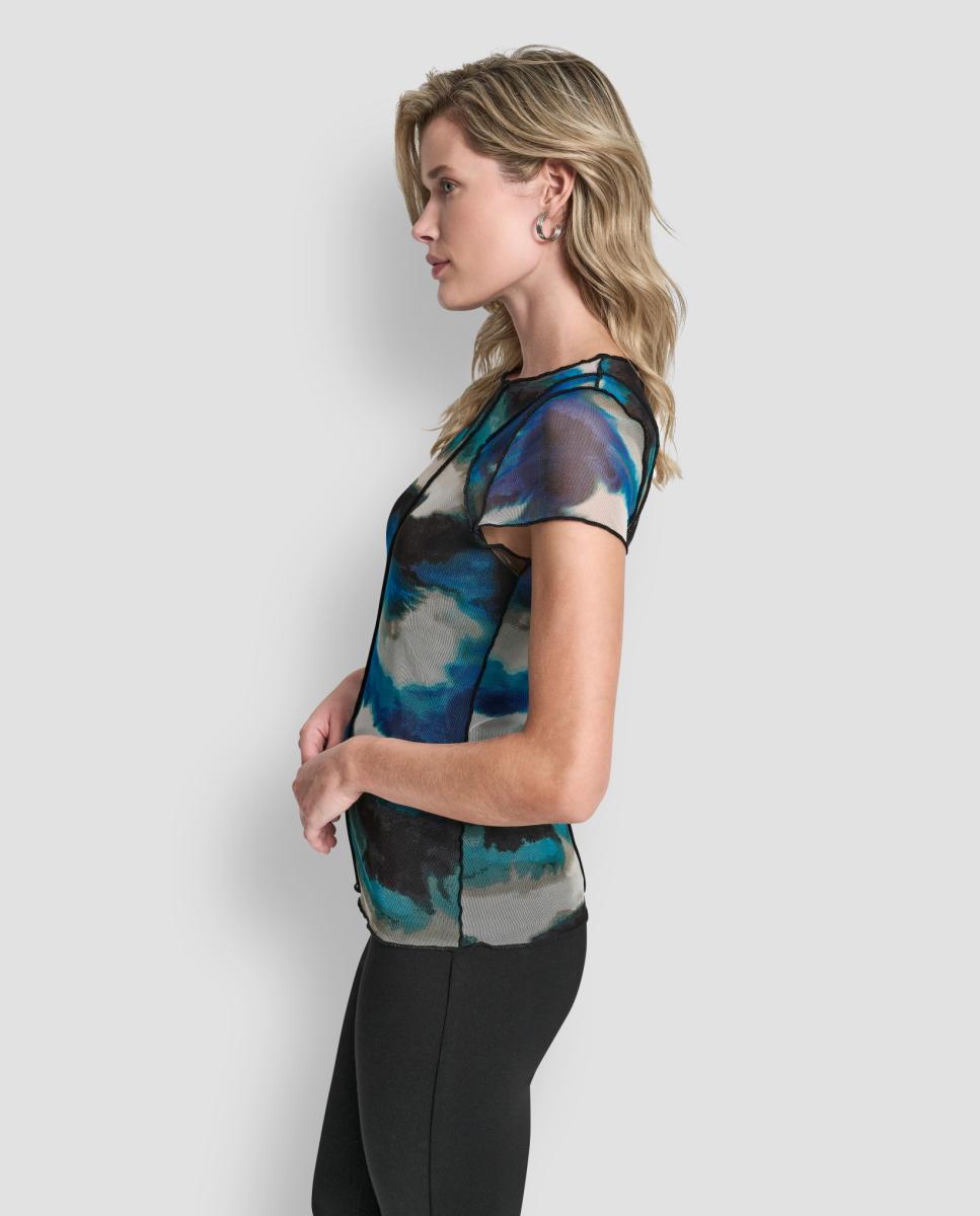 Top com Estampado Abstrato Multicolor-6