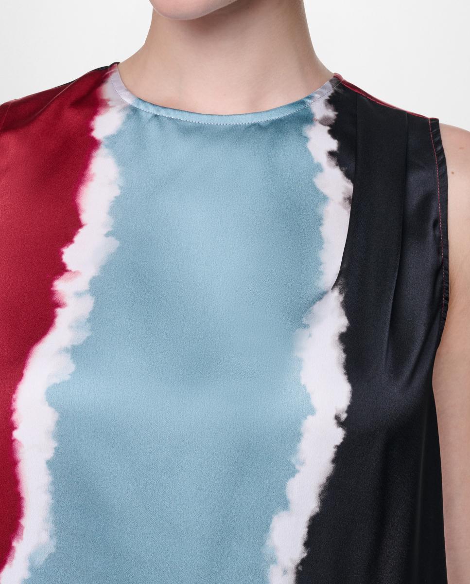 Blusa sem mangas e com decote redondo Multicolor-2