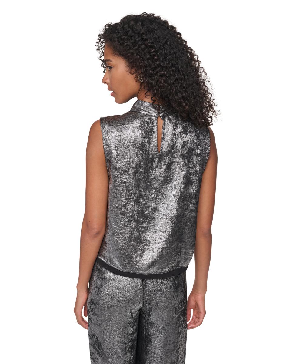 Blusa sem mangas Cinzento-escuro-4