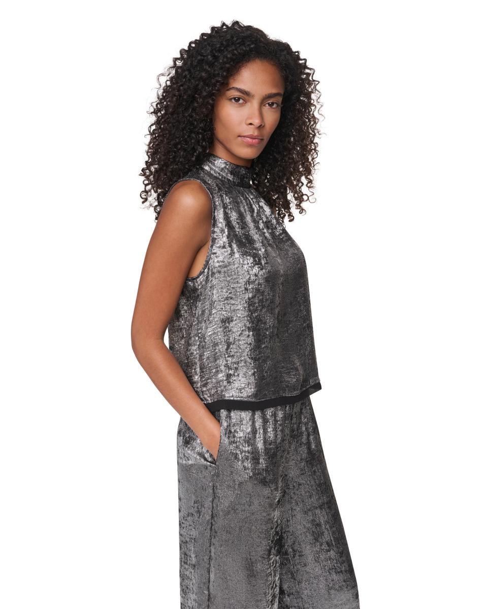 Blusa sem mangas Cinzento-escuro-5