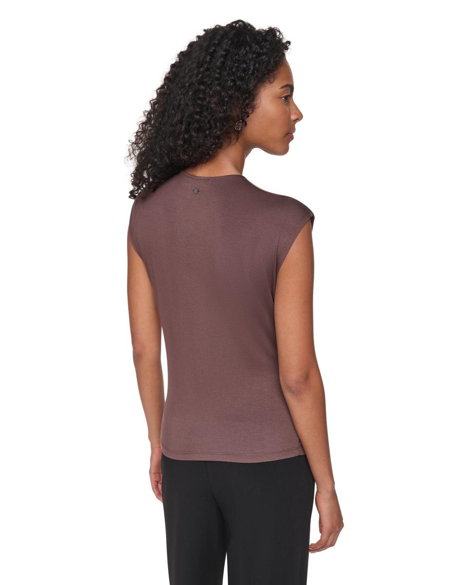 Top de mujer sin mangas - DKNY - Rojo Granate Rojo Granate-3