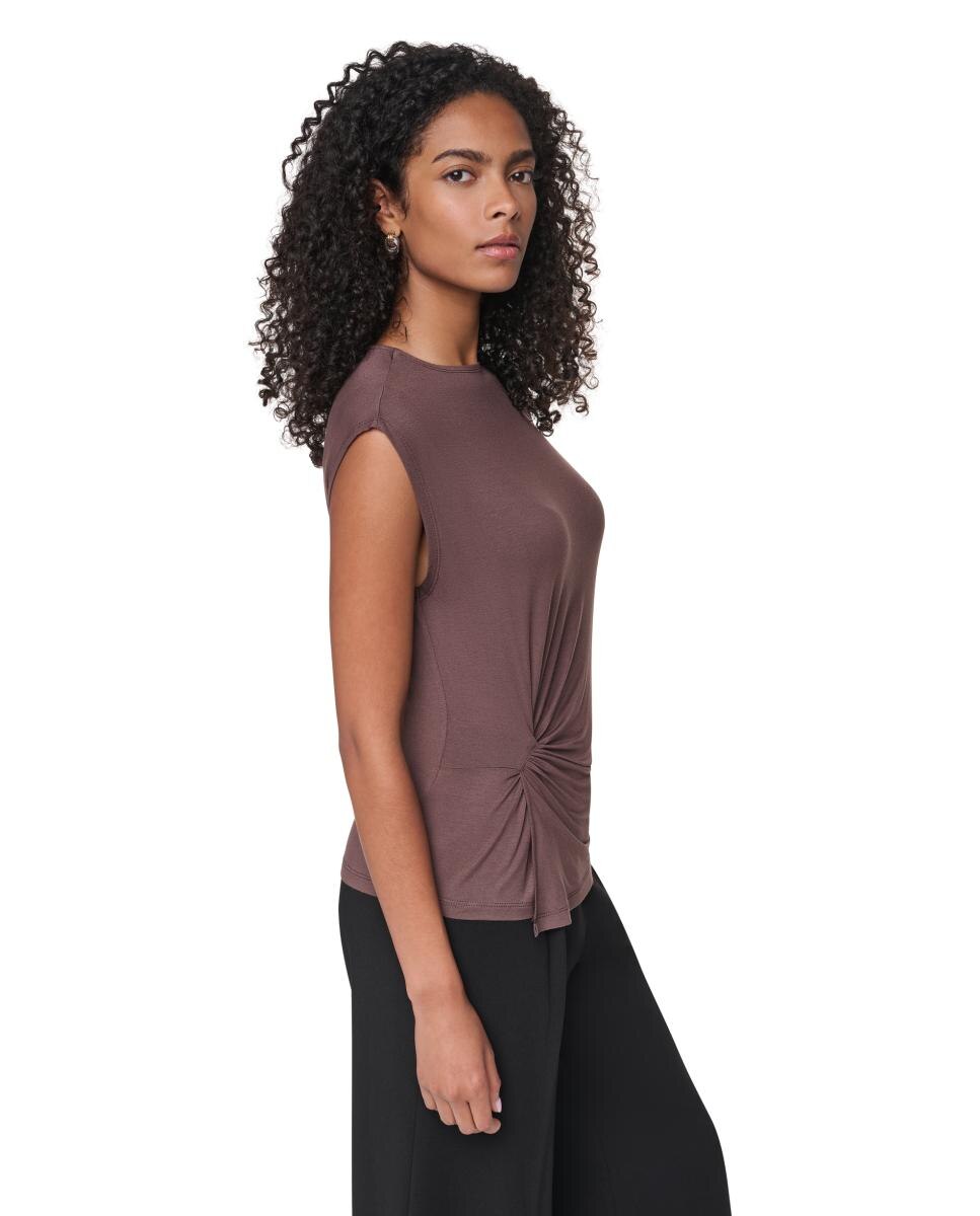 Top de mujer sin mangas - DKNY - Rojo Granate Rojo Granate-4