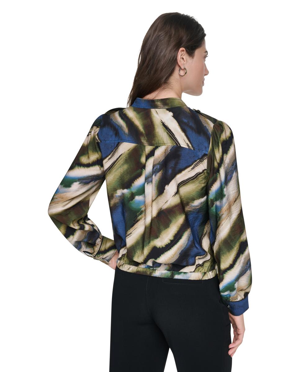 Camisa de mujer de manga larga satinada - DKNY - Multicolor Multicolor-3