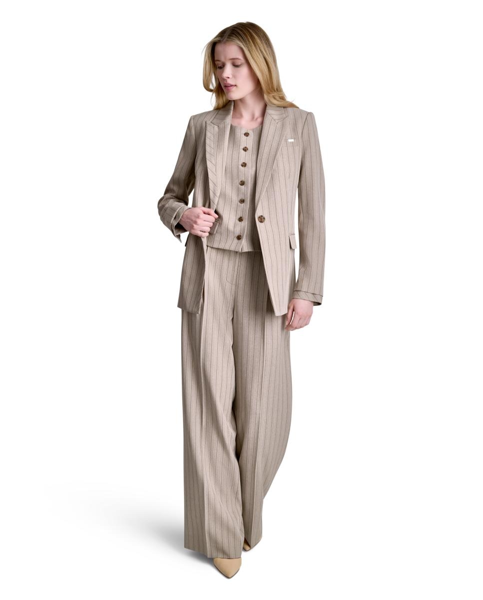 Blazer de Corte Regular Bege-2