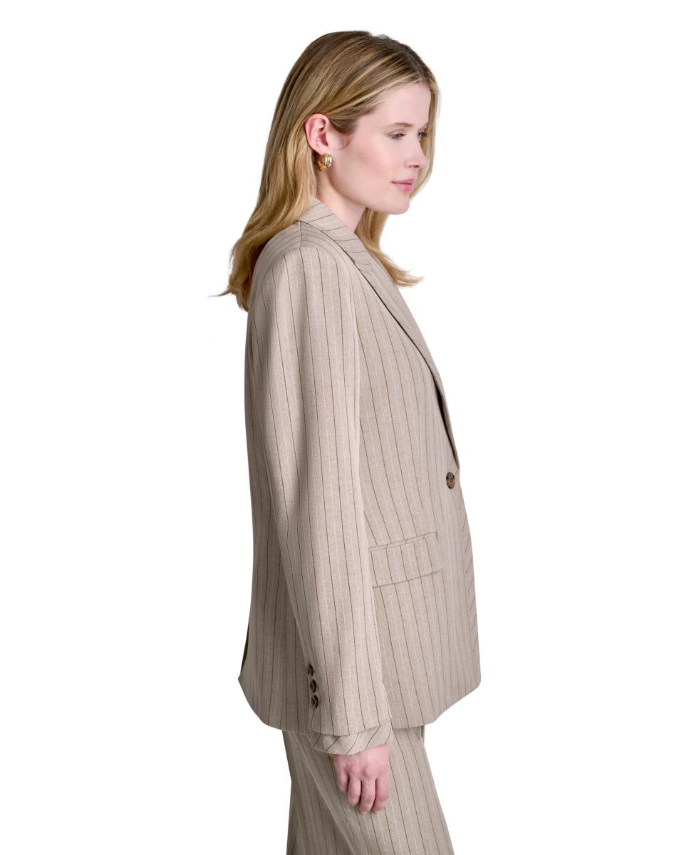 Blazer de Corte Regular Bege-5