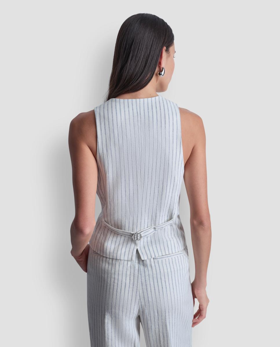 Colete às Riscas Creme-3
