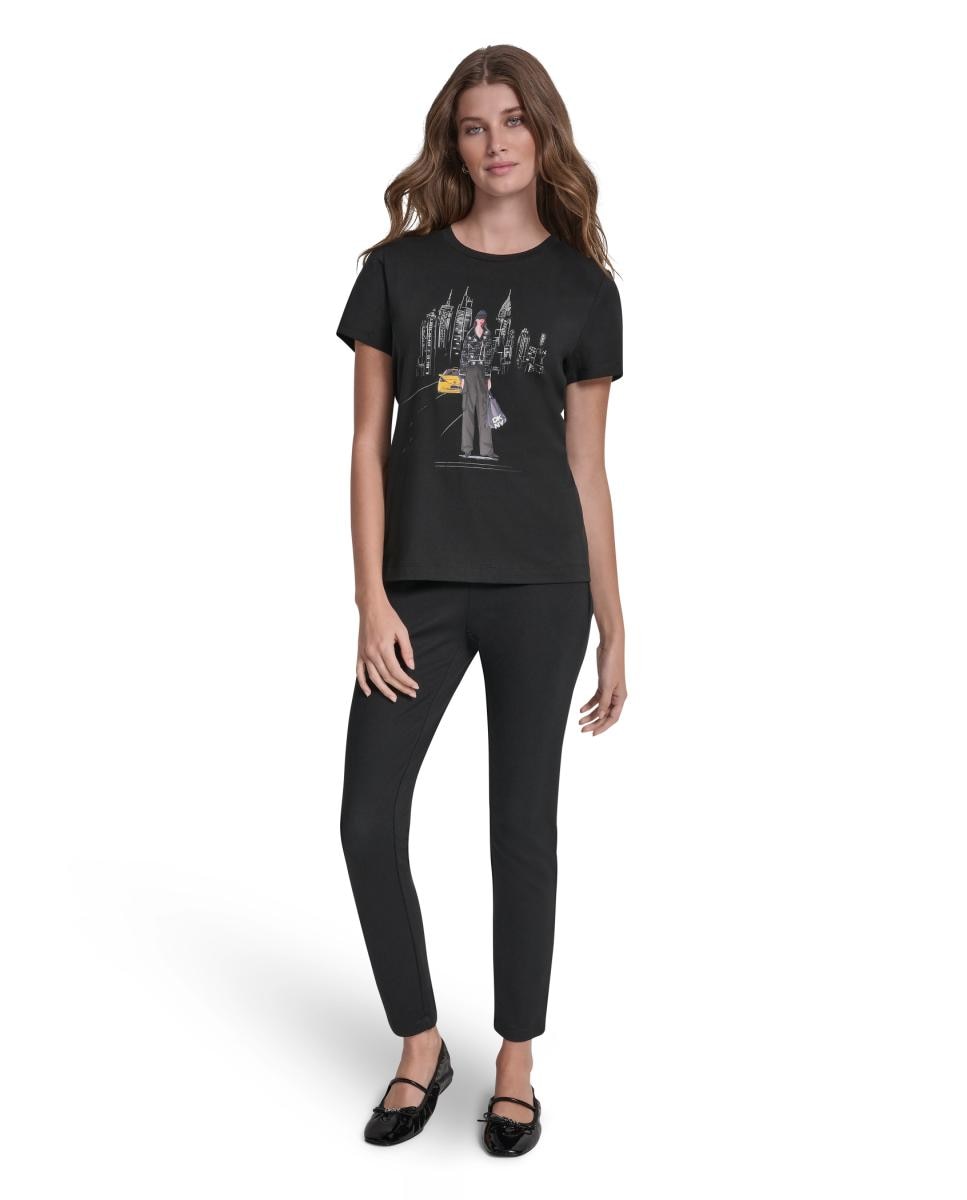 T-shirt com Desenho NYC Preto-2