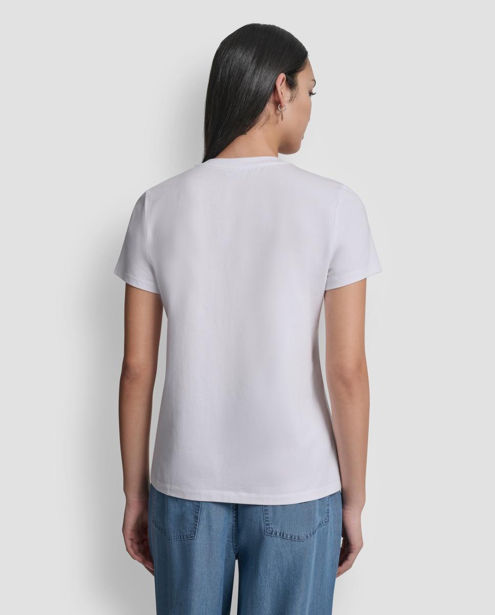 T-shirt com estampado à frente Branco-2