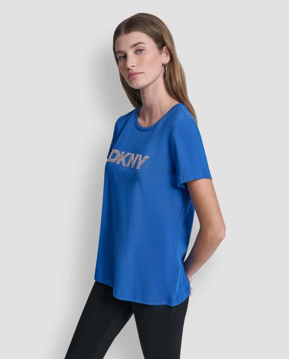 T-shirt com Logótipo à Frente Azul-2