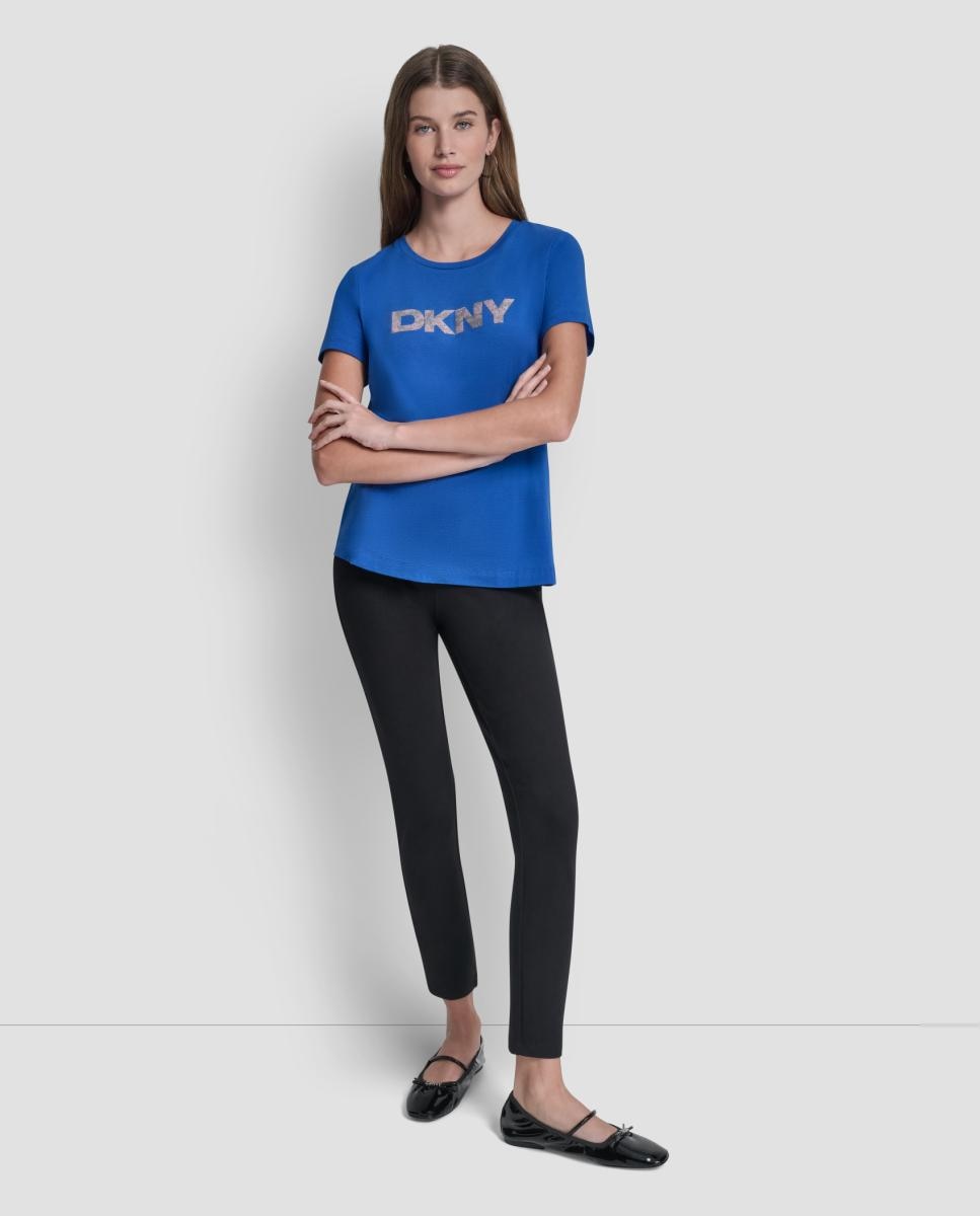 T-shirt com Logótipo à Frente Azul-5