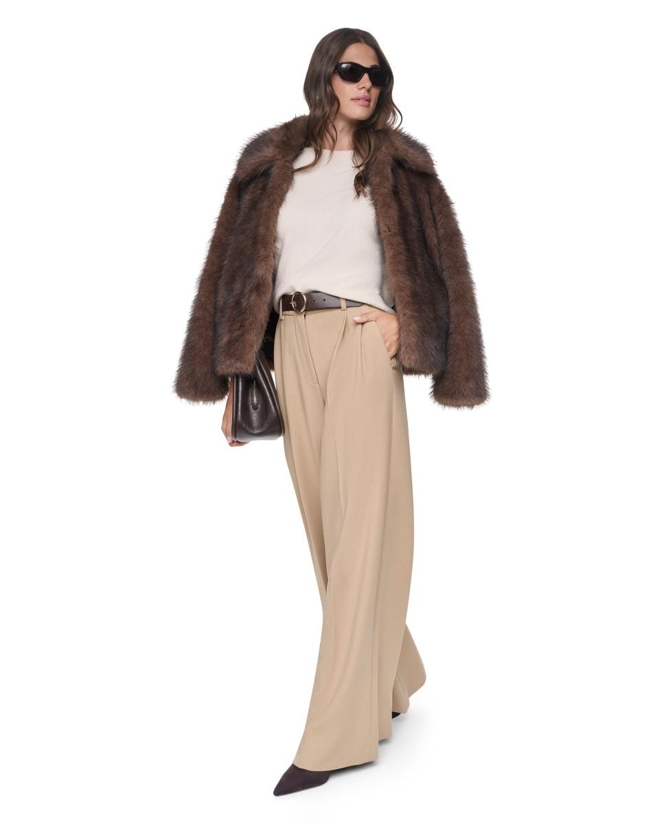 Imagen 2 de Chaqueta de mujer de pelo sintético - DKNY - Marrón Marrón