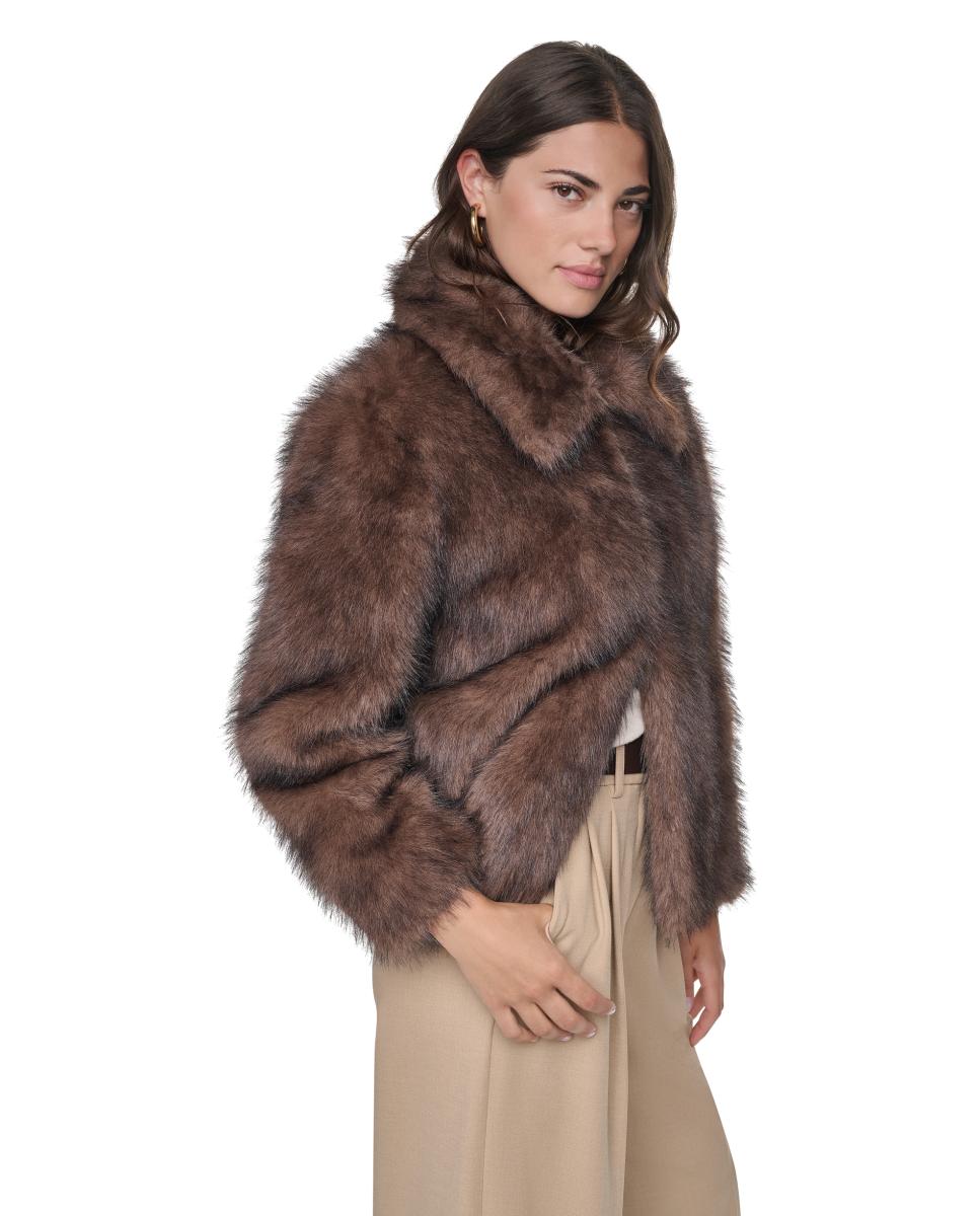 Imagen 4 de Chaqueta de mujer de pelo sintético - DKNY - Marrón Marrón