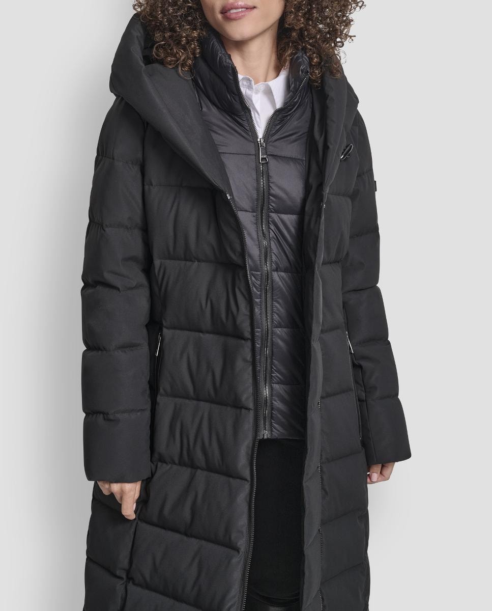 Sobretudo Tipo Blusão Acolchoado Preto-4