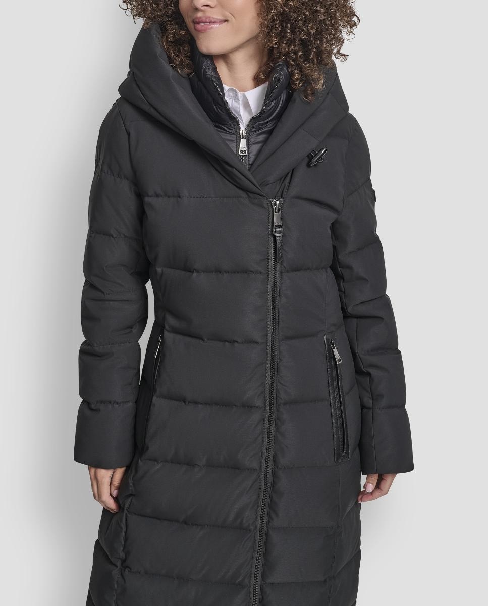 Sobretudo Tipo Blusão Acolchoado Preto-5