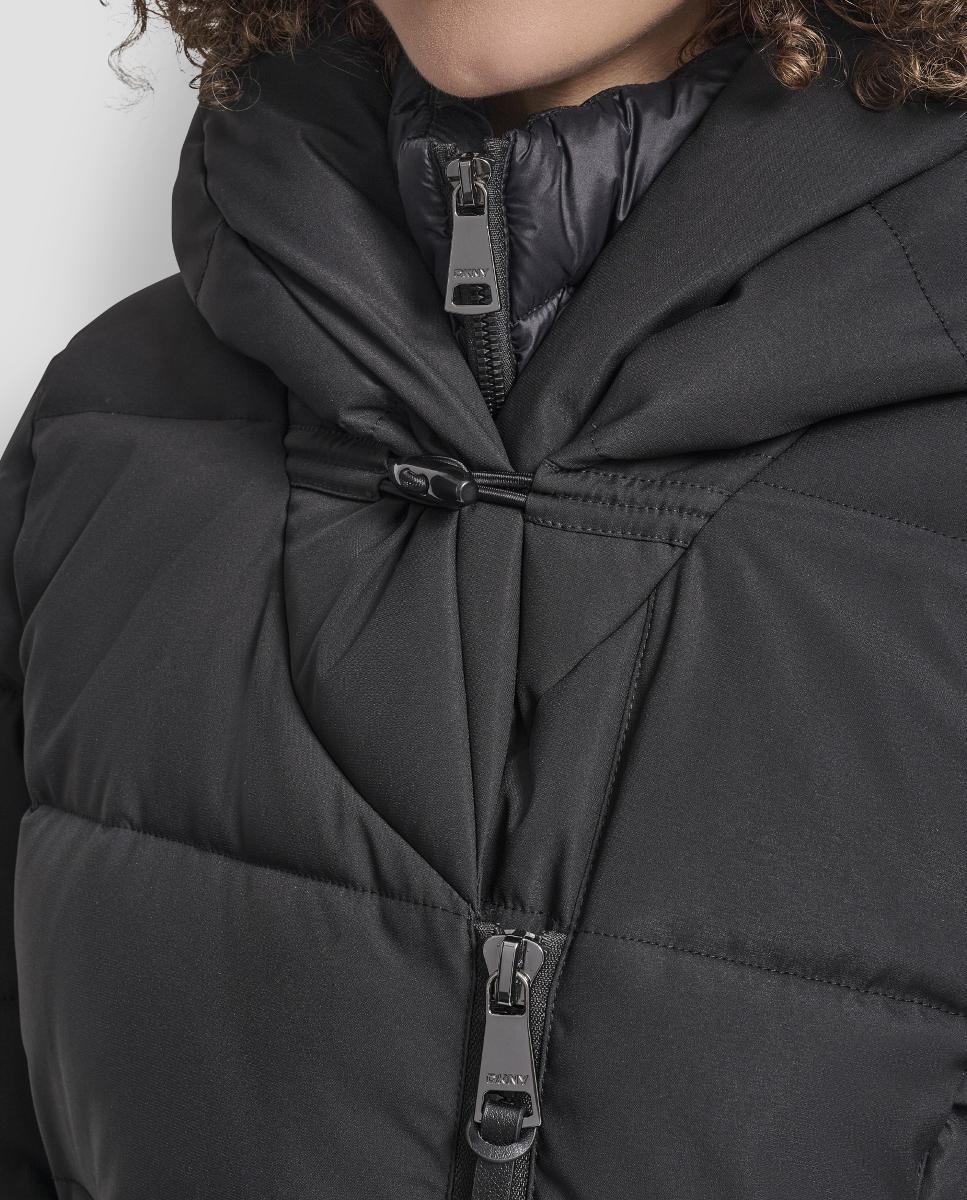 Sobretudo Tipo Blusão Acolchoado Preto-7