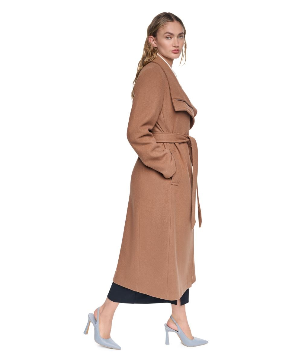 Imagen 5 de Abrigo largo de mujer de cuello alto - DKNY - Camel Camel