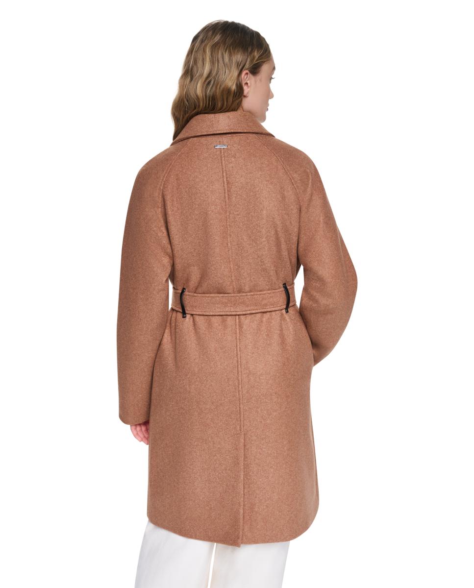 Imagen 4 de Abrigo largo de mujer con botonadura doble - DKNY - Camel Camel
