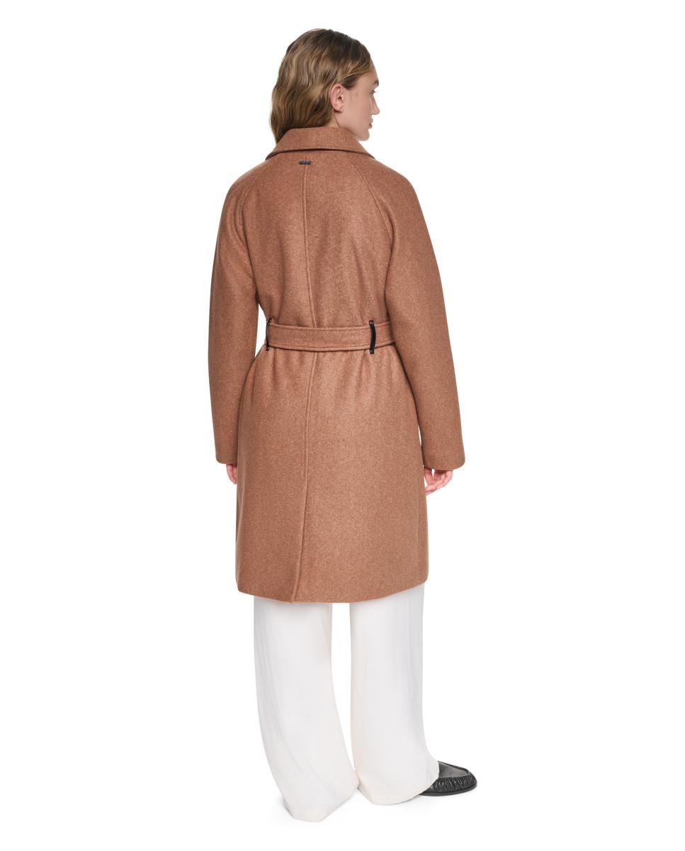 Imagen 6 de Abrigo largo de mujer con botonadura doble - DKNY - Camel Camel