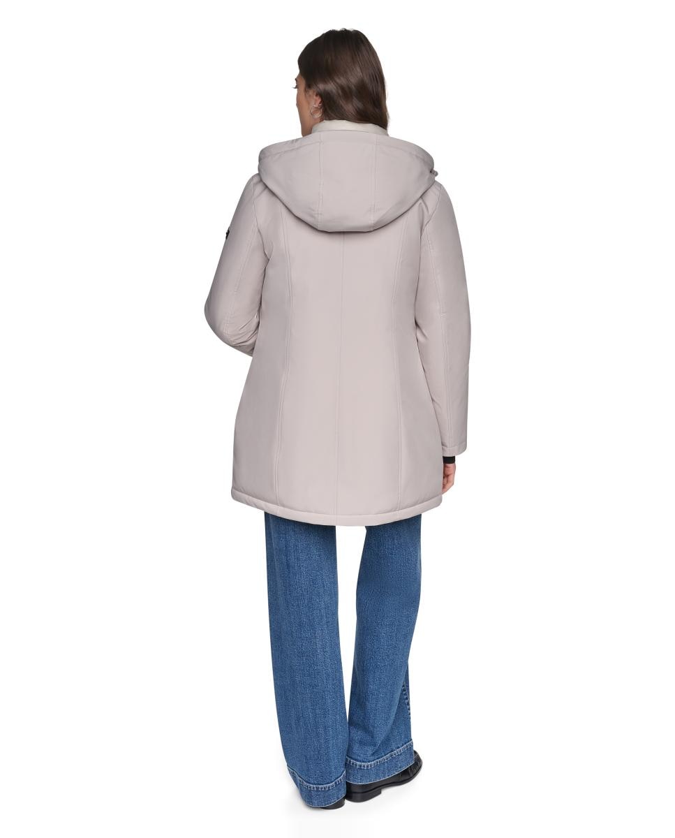 Imagen 6 de Abrigo de mujer tipo parka acolchada - DKNY - Gris Gris