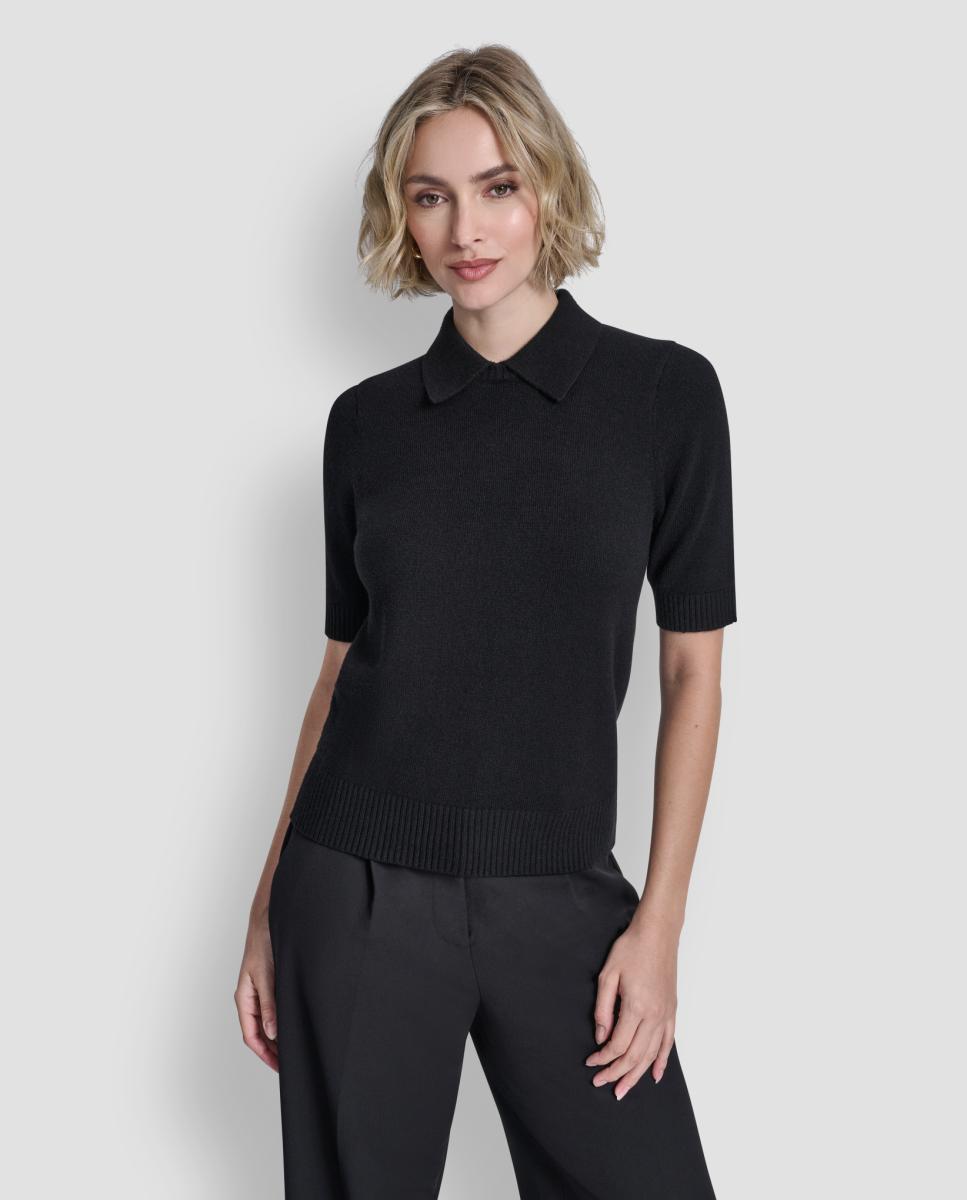 DKNY - Jersey con cuello tipo polo.
