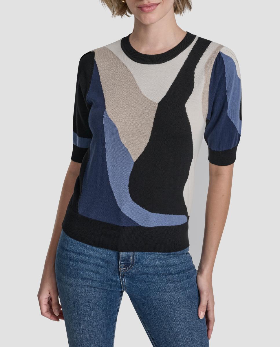 DKNY - Jersey de punto con estampado abstracto.
