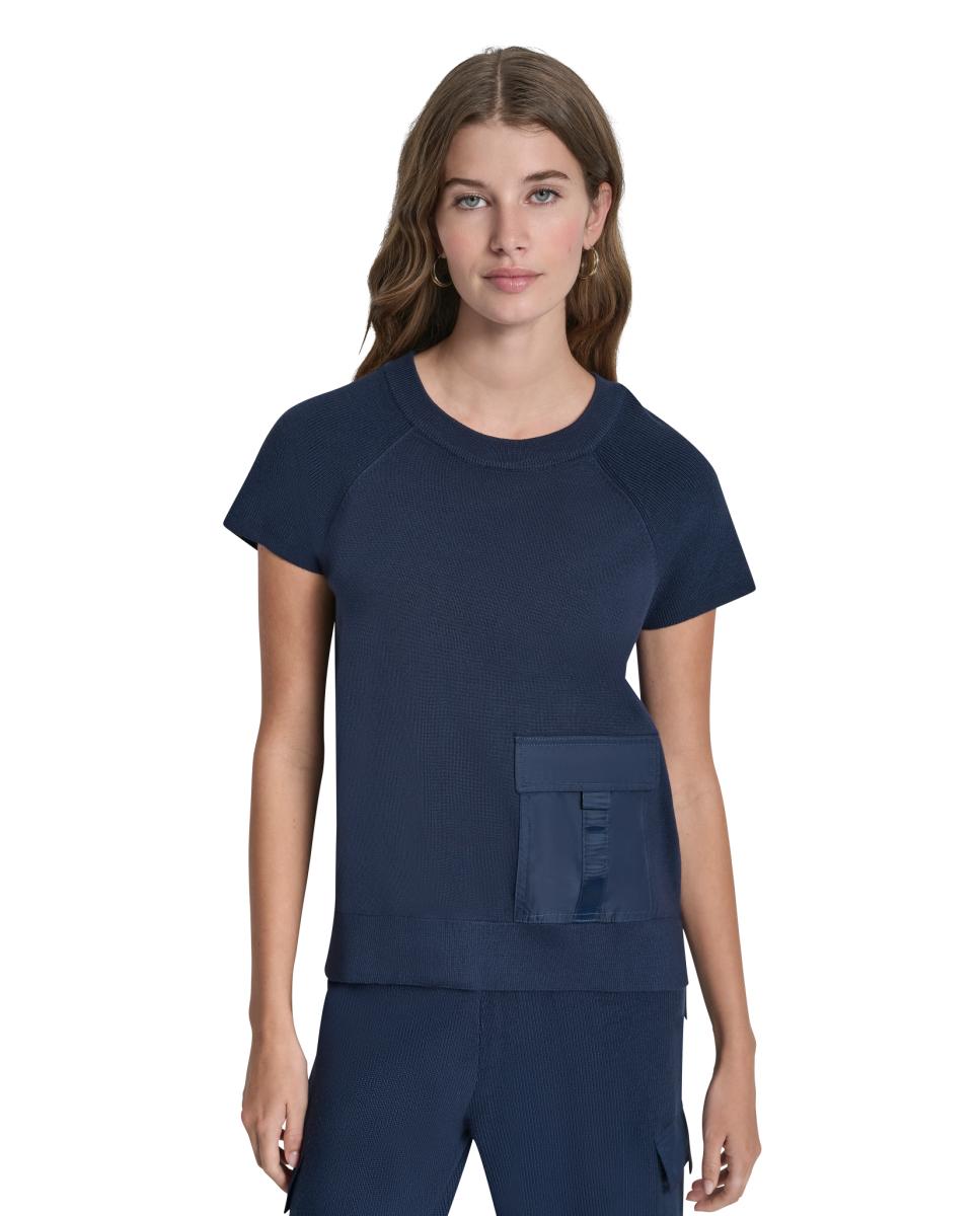 Imagem 0 de Camisola de Malha Canelada com Detalhe de Bolso