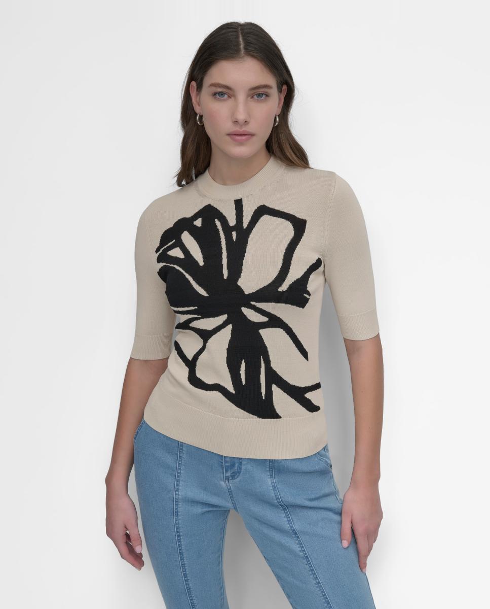 Imagem 0 de Camisola de Malha com Estampado Abstrato