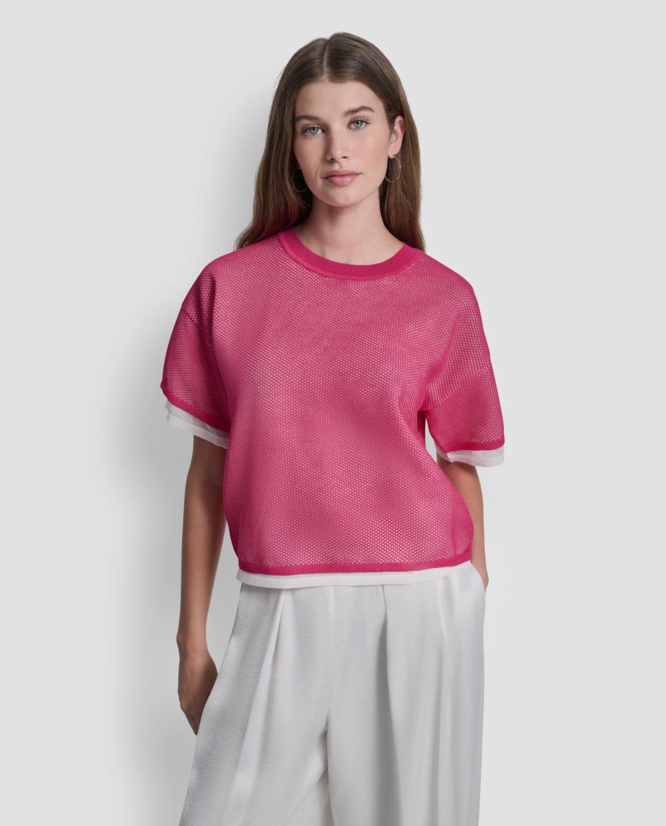 Imagem 0 de Camisola de Malha Fluida de Rede