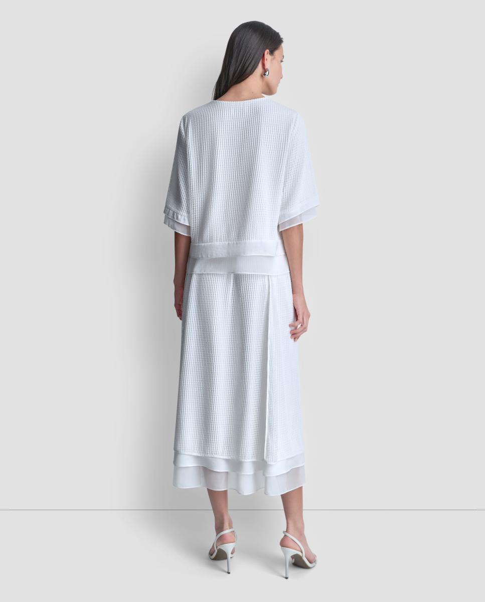 Camisola de Malha de Manga 3/4 Creme-2