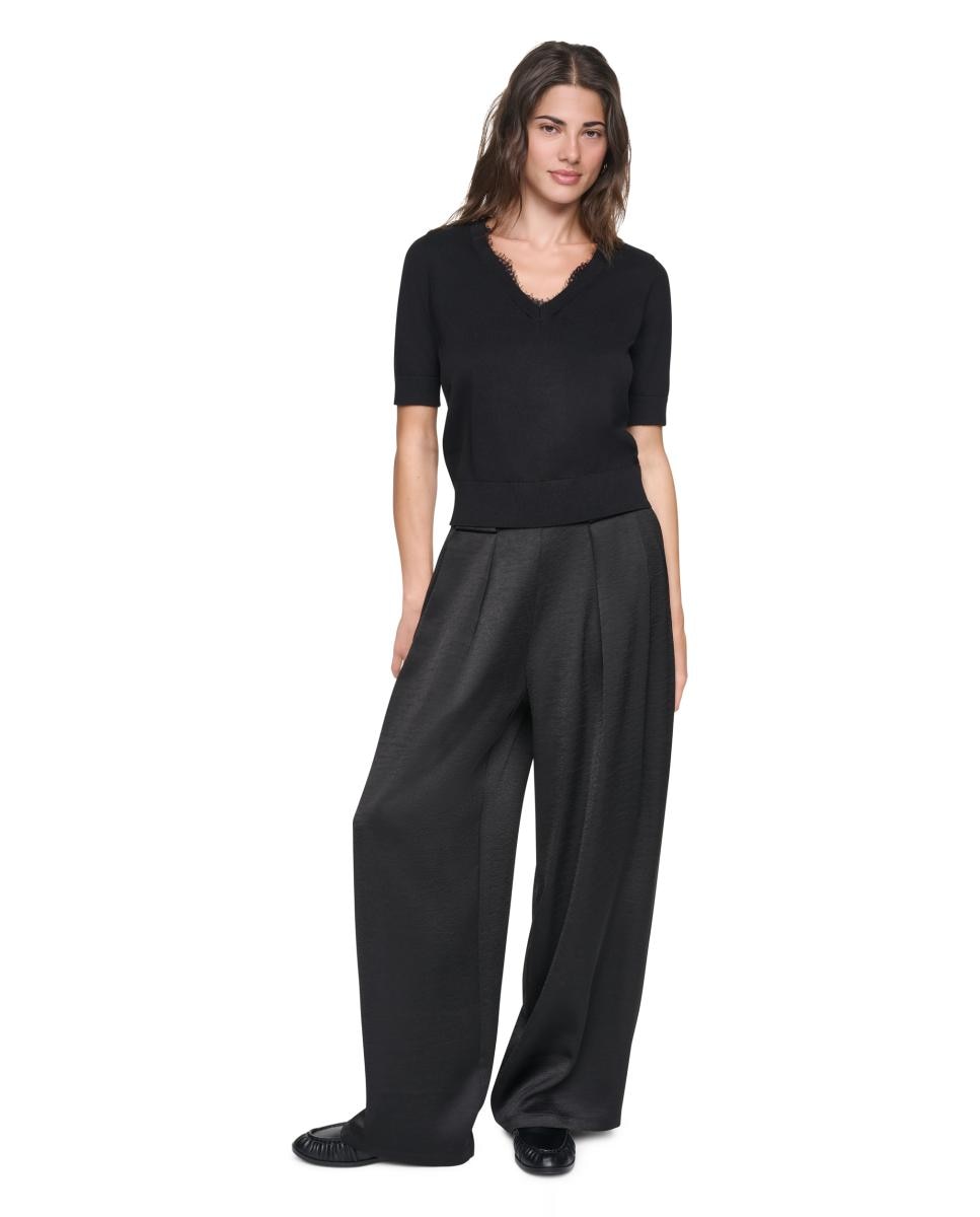 Jersey de mujer de manga francesa - DKNY - Negro Negro-2