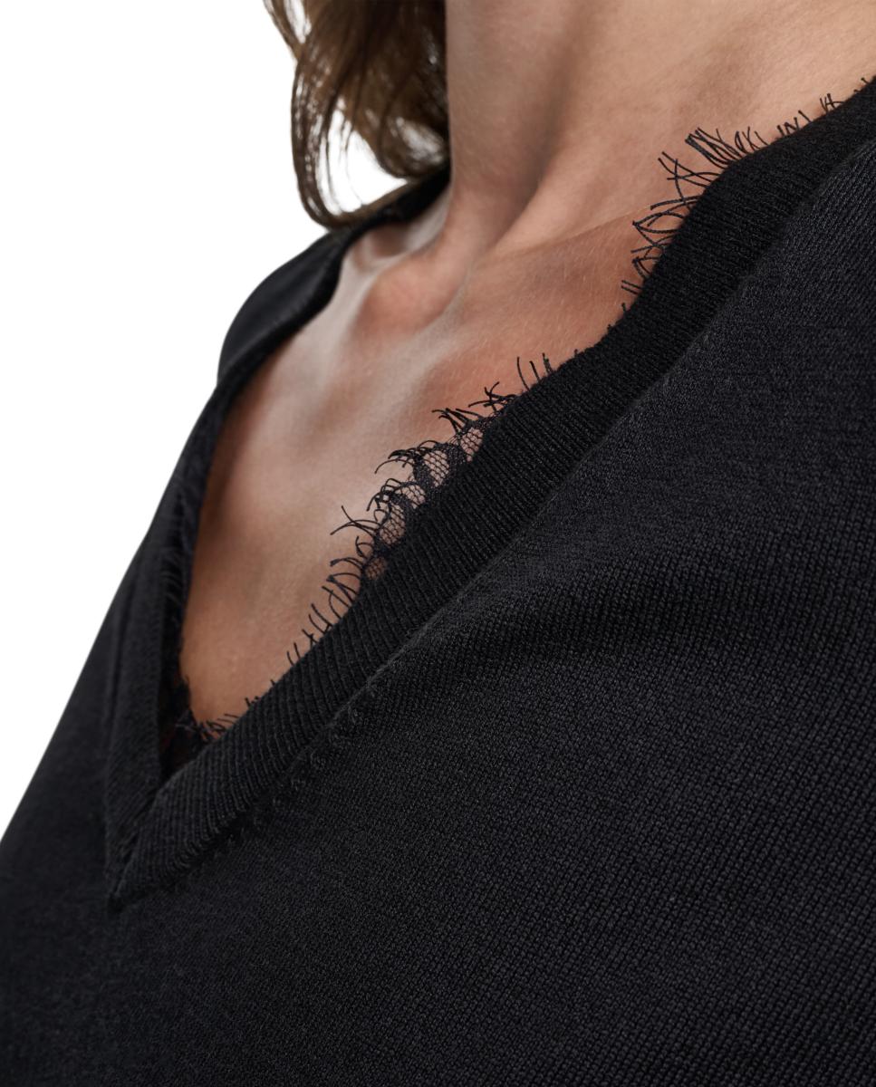 Jersey de mujer de manga francesa - DKNY - Negro Negro-4