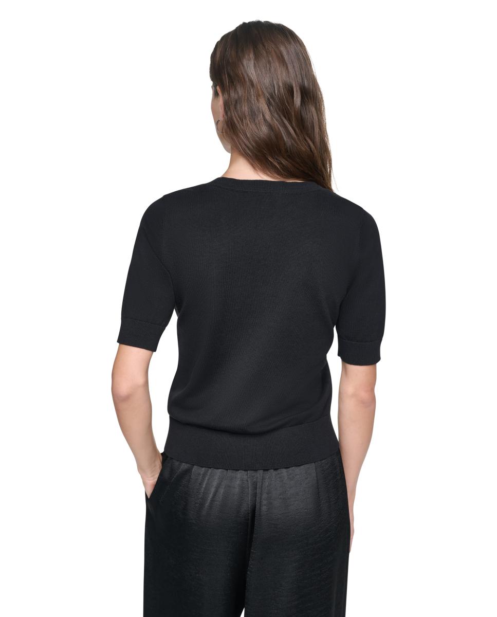 Jersey de mujer de manga francesa - DKNY - Negro Negro-5