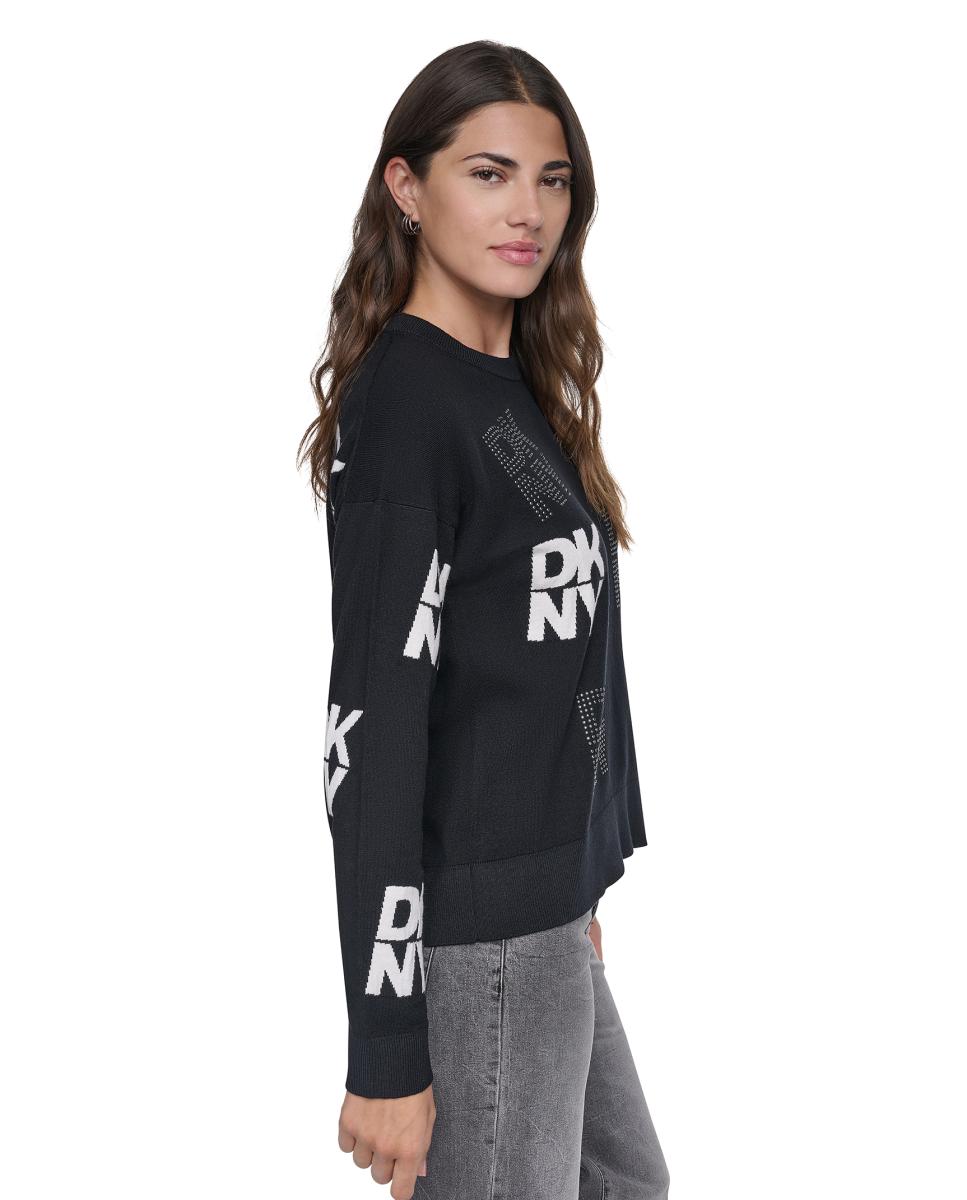 Imagen 3 de Jersey de mujer con detalle de logo - DKNY - Negro Negro