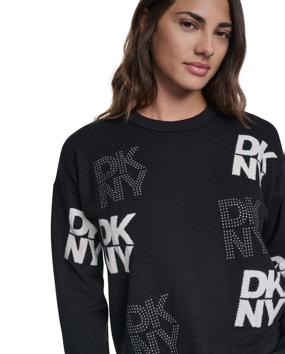 Imagen 4 de Jersey de mujer con detalle de logo - DKNY - Negro Negro