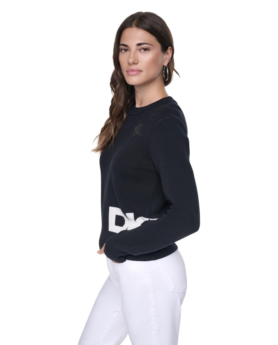 Jersey de mujer de manga larga - DKNY - Negro Negro-4