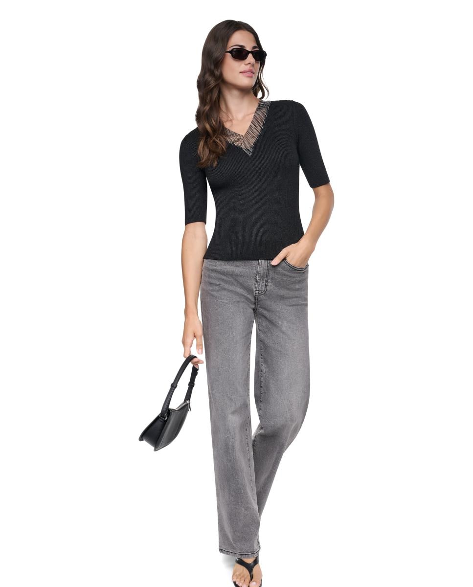 Imagen 2 de Top de punto de mujer - DKNY - Negro Negro