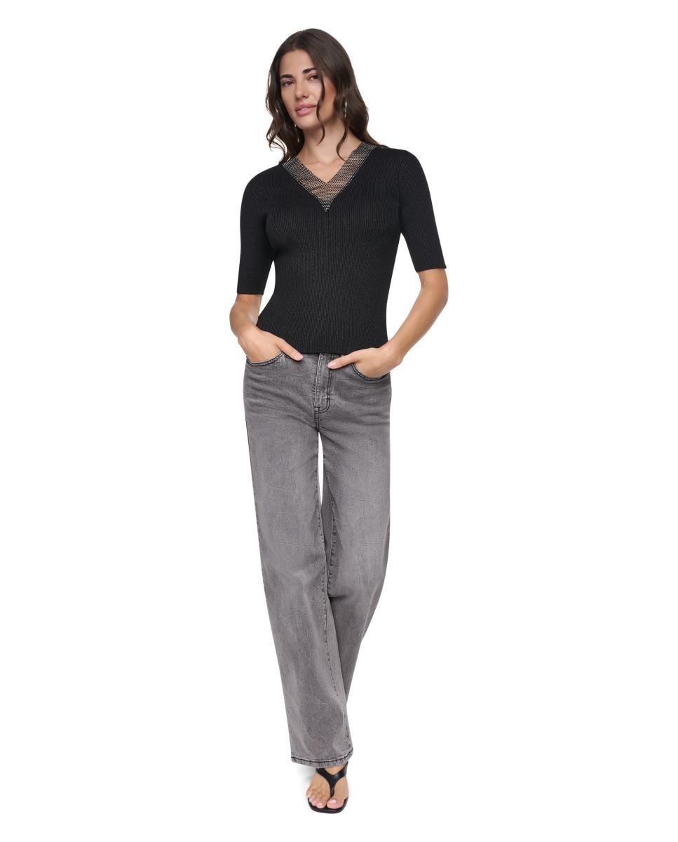 Imagen 3 de Top de punto de mujer - DKNY - Negro Negro