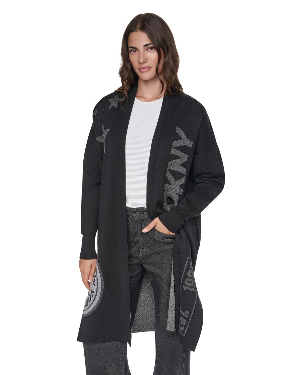 Imagen 2 de Cardigan largo de mujer - DKNY - Negro Negro