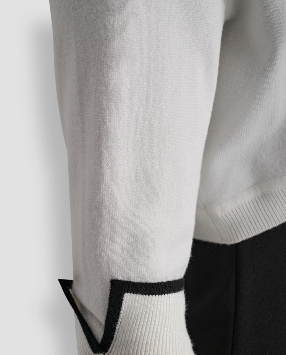 Cardigan de Manga 3/4 Creme-3