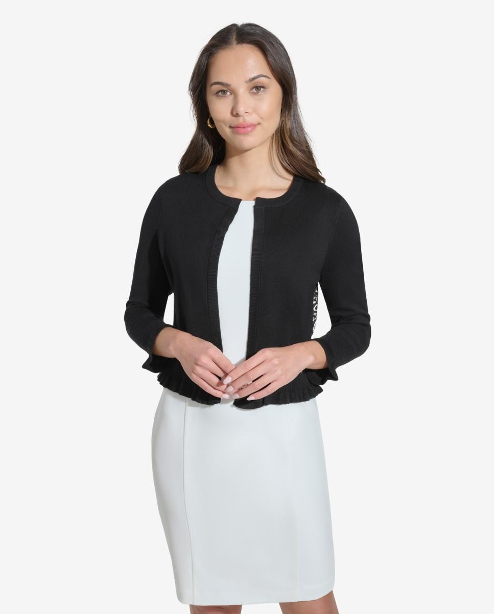Imagem 0 de Cardigan com Detalhe de Renda