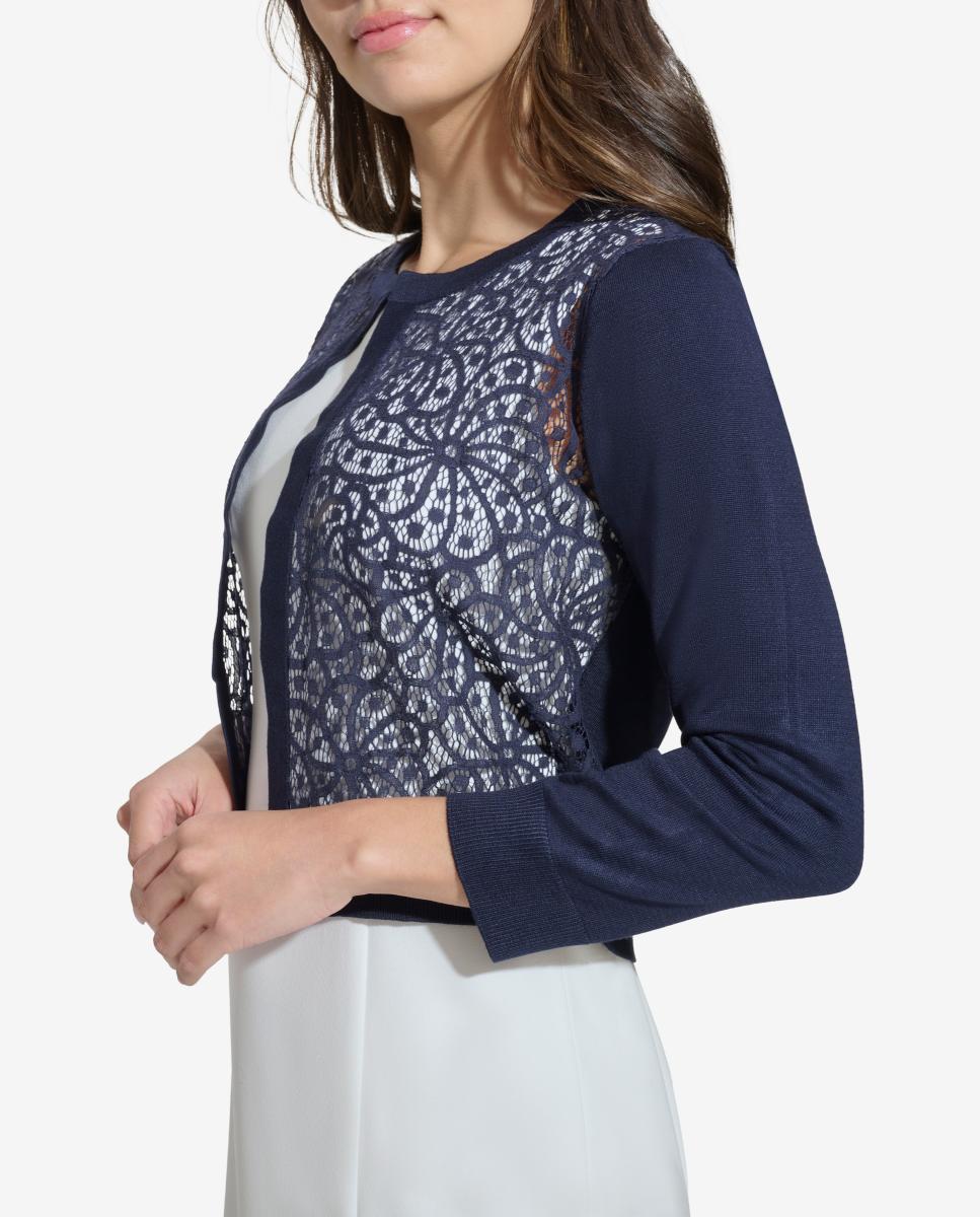 Imagem 0 de Cardigan com Detalhe de Renda