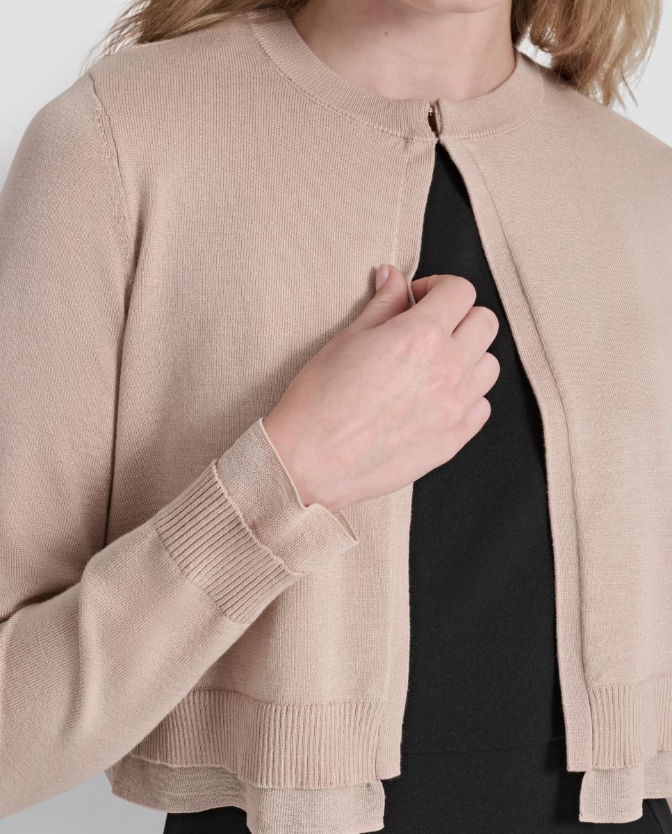 Cardigan de Manga Comprida Rosa-claro-3